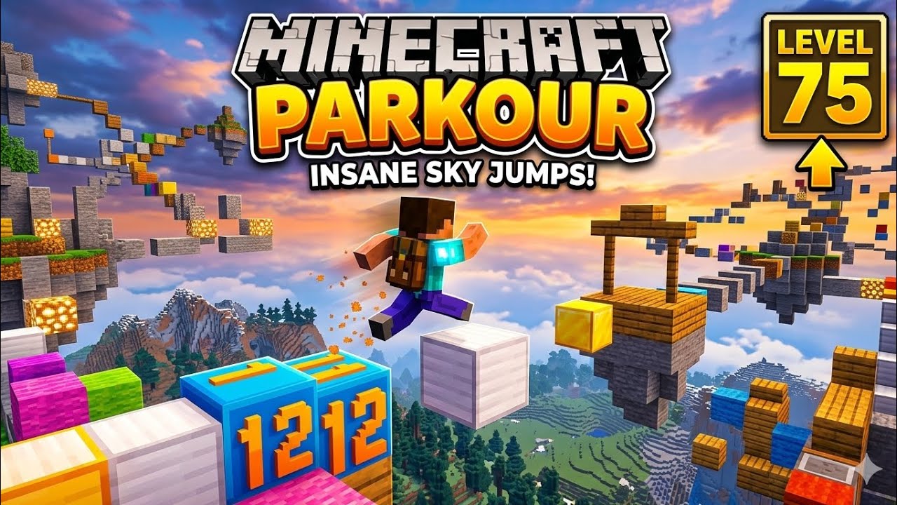 MINECRAFT  PARKOUR  video insane sky jumps in fast mode ⏳⏳ @Ayushtuber