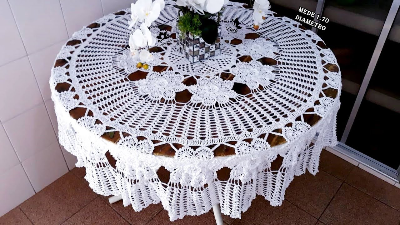 Toalha para Mesa Redonda em Crochê (Antonieta)1°Parte