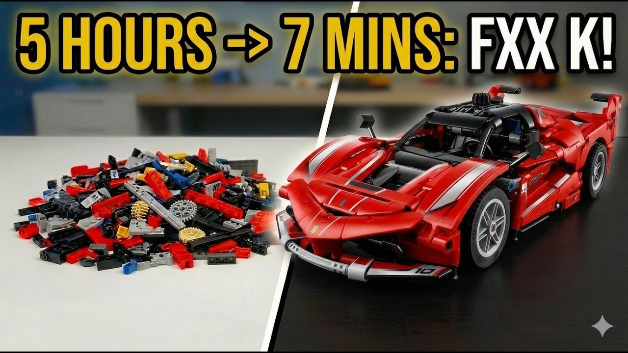Watch Me Build the 1,050HP Ferrari FXX K Out of LEGO in 7 Minutes