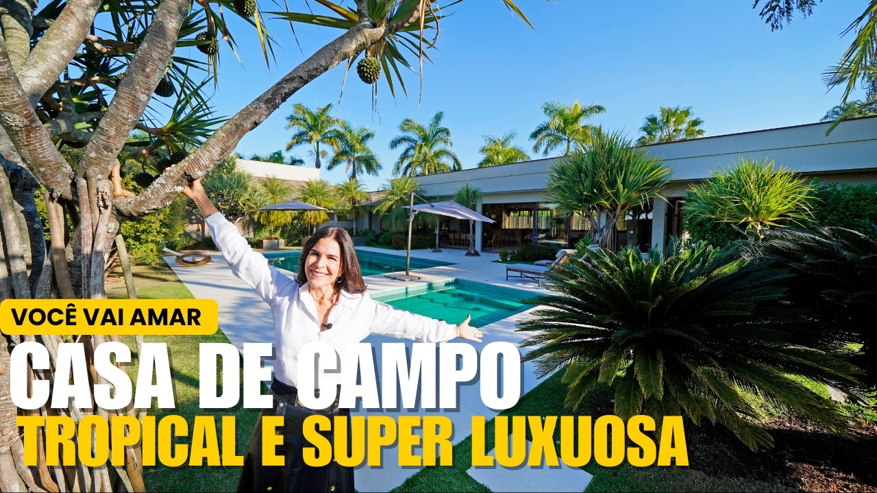 ESSA É A CASA DE CAMPO COM ESTILO TROPICAL MAIS LUXUOSA QUE VOCÊ JÁ VIU