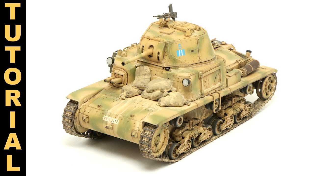 [Part 2] Painting and Weathering Tamiya's M13/40 tank - Scale Modeling Tutorial for Beginners