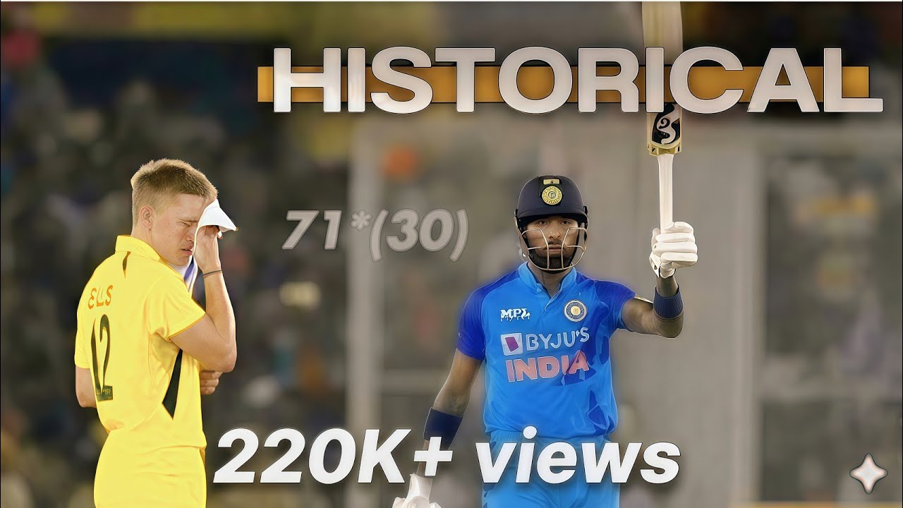 Hardik pandya 71* of 31 balls vs Australia in Mohali | Highlights | ball by ball | 4K