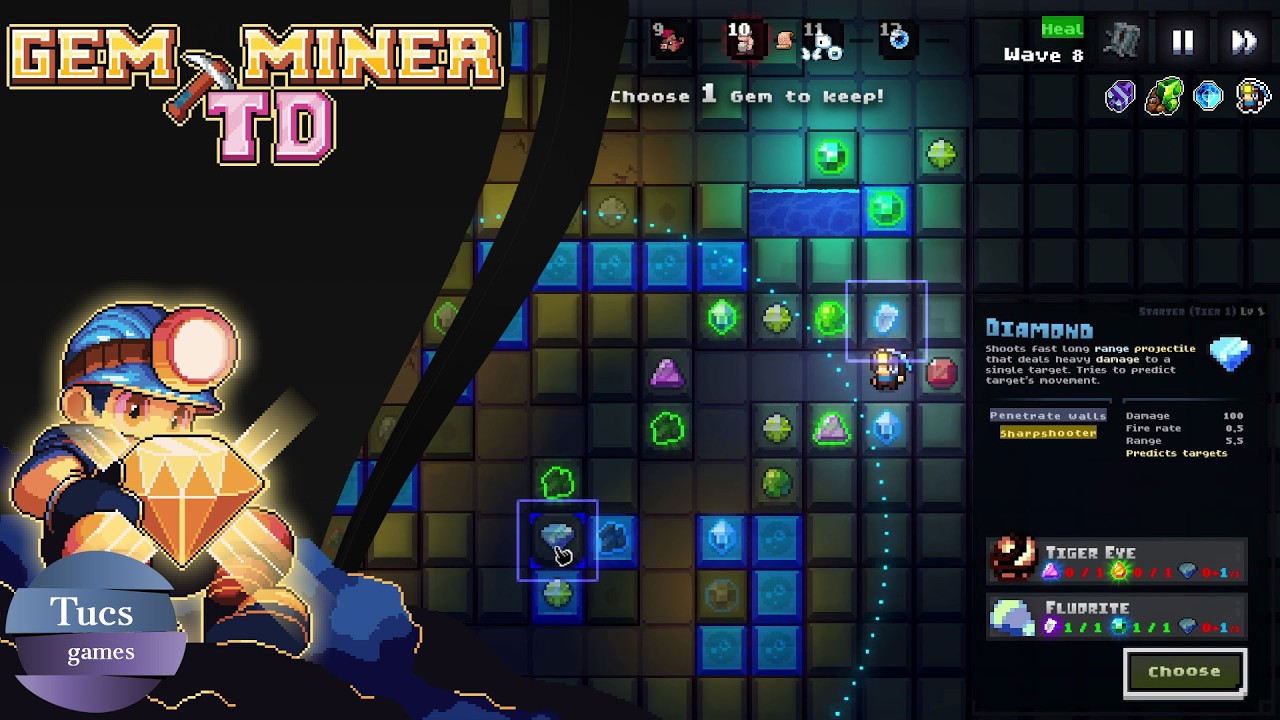 Gem Miner TD - Découverte - Gameplay (No commentary)