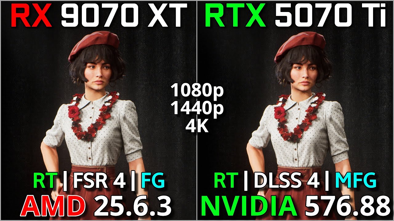 RX 9070 XT vs RTX 5070 Ti | Ultimate Ray Tracing Battle | DLSS 4 vs FSR 4 + FG/MFG | 1080p 1440p 4K