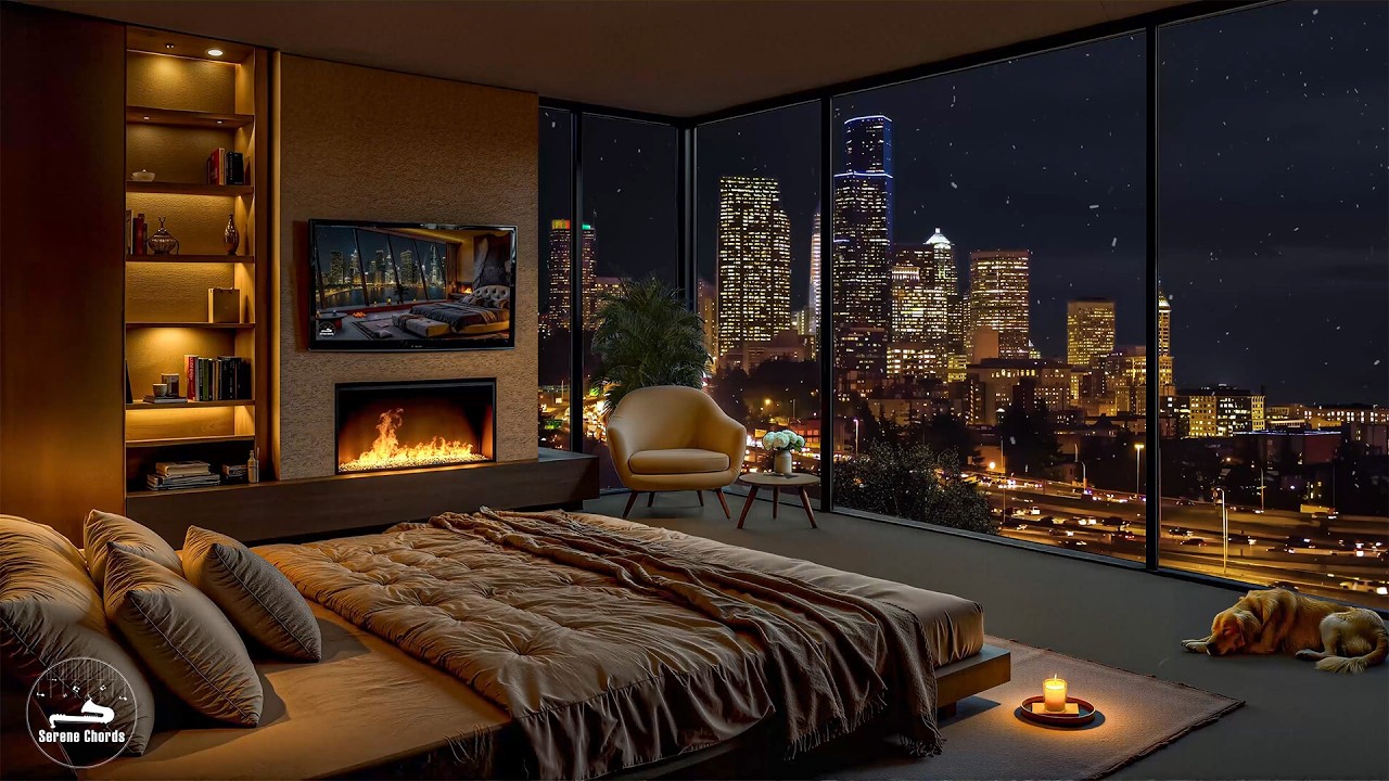 Romantic Jazz For Stress Relief - Soothing Jazz Melodies In A Relaxing Bedroom Atmosphere At Night