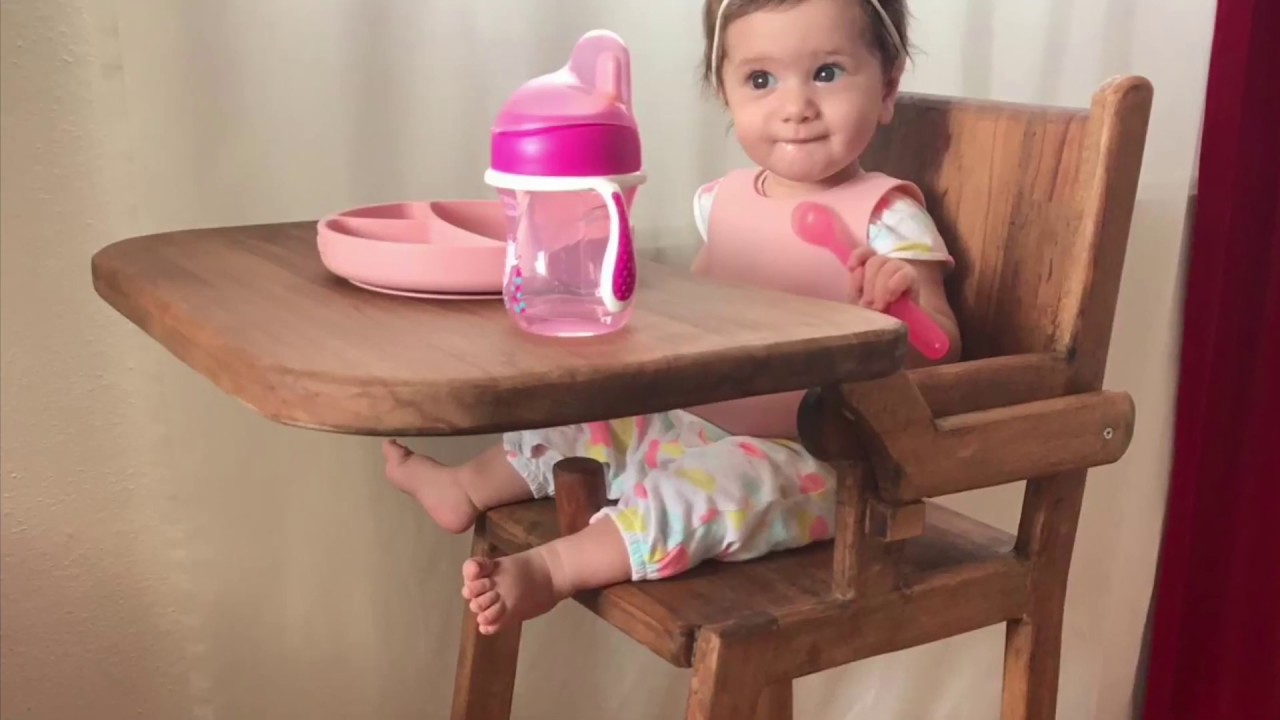 Ahşap mama sandalyesi ( Wooden baby high chair )