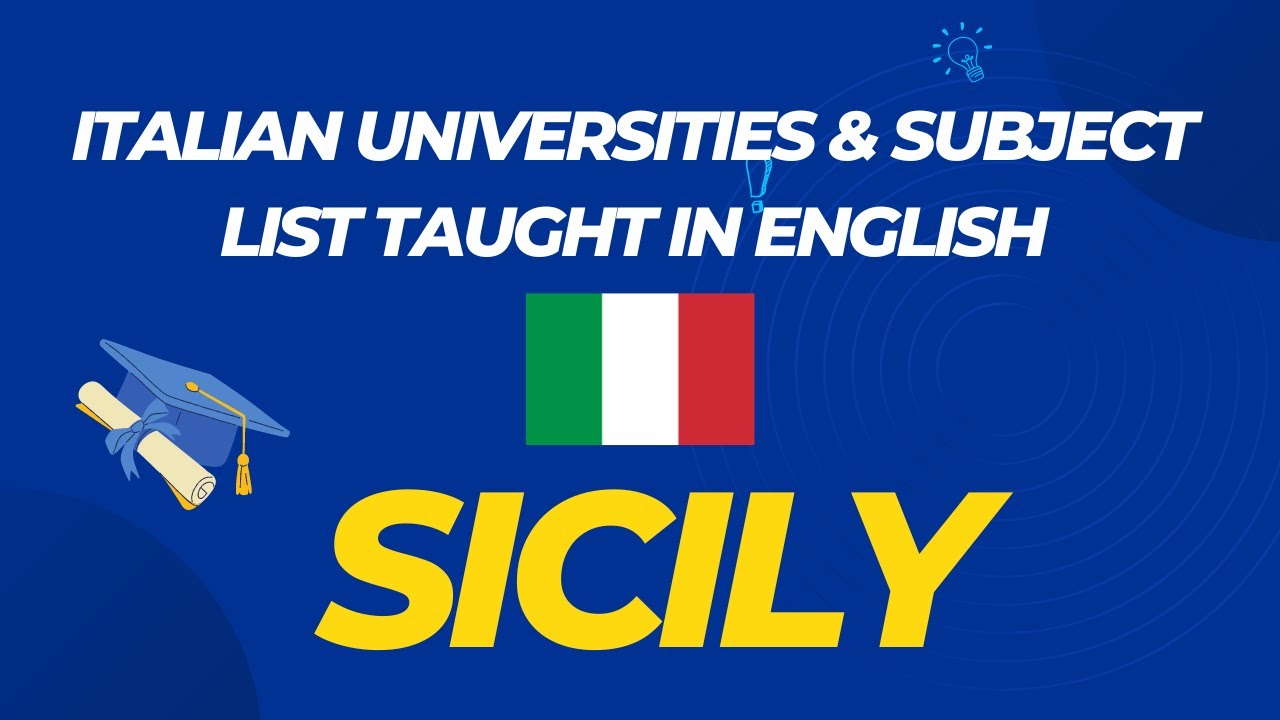 Sicily region public universities & subject list taught in English