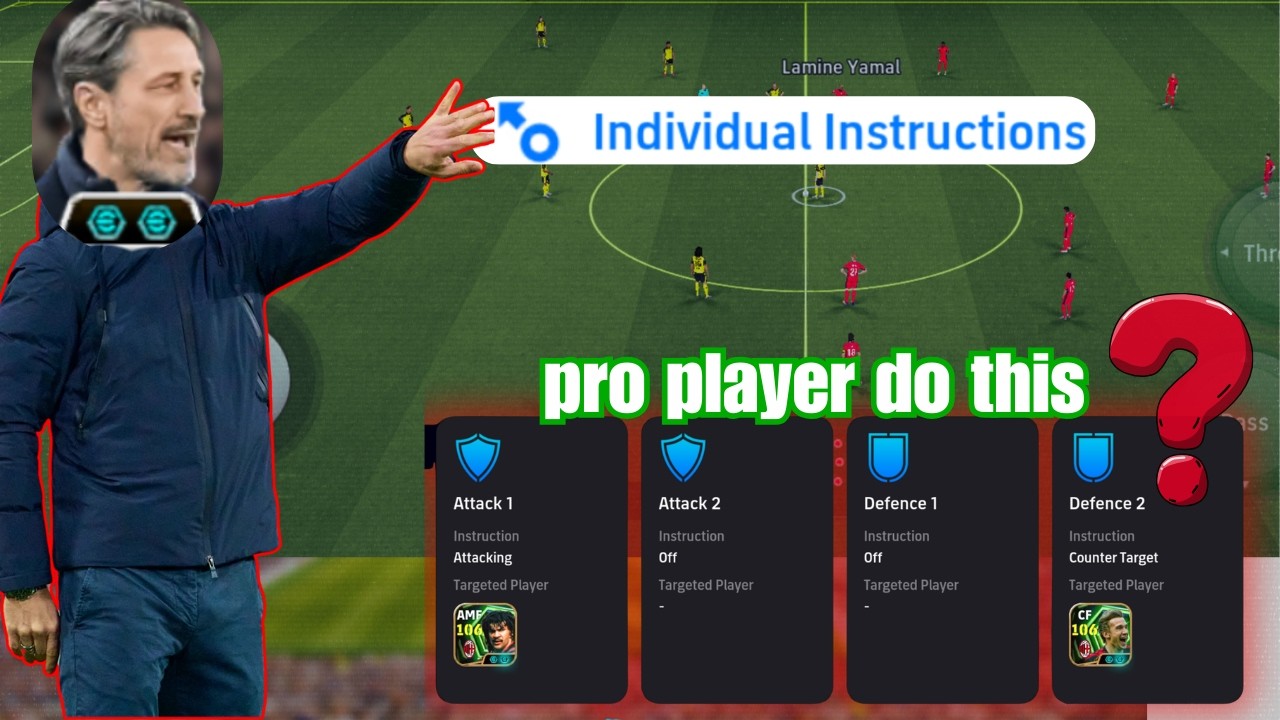 eFootball 2026 Individual Instructions Tutorial 🔥 Attack & Defense Settings Explained!