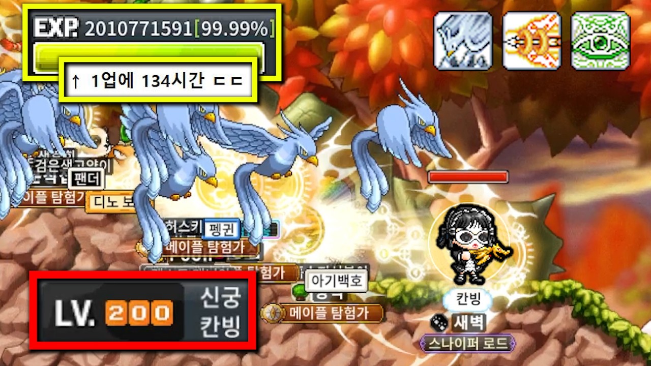 1업에 134시간, 옛날메이플 만렙 찍으면 뭘 할 수 있을까?