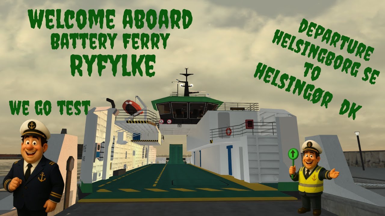 Virtual Sailor Ng  We depart from the port of Helsingborg to  Helsingør