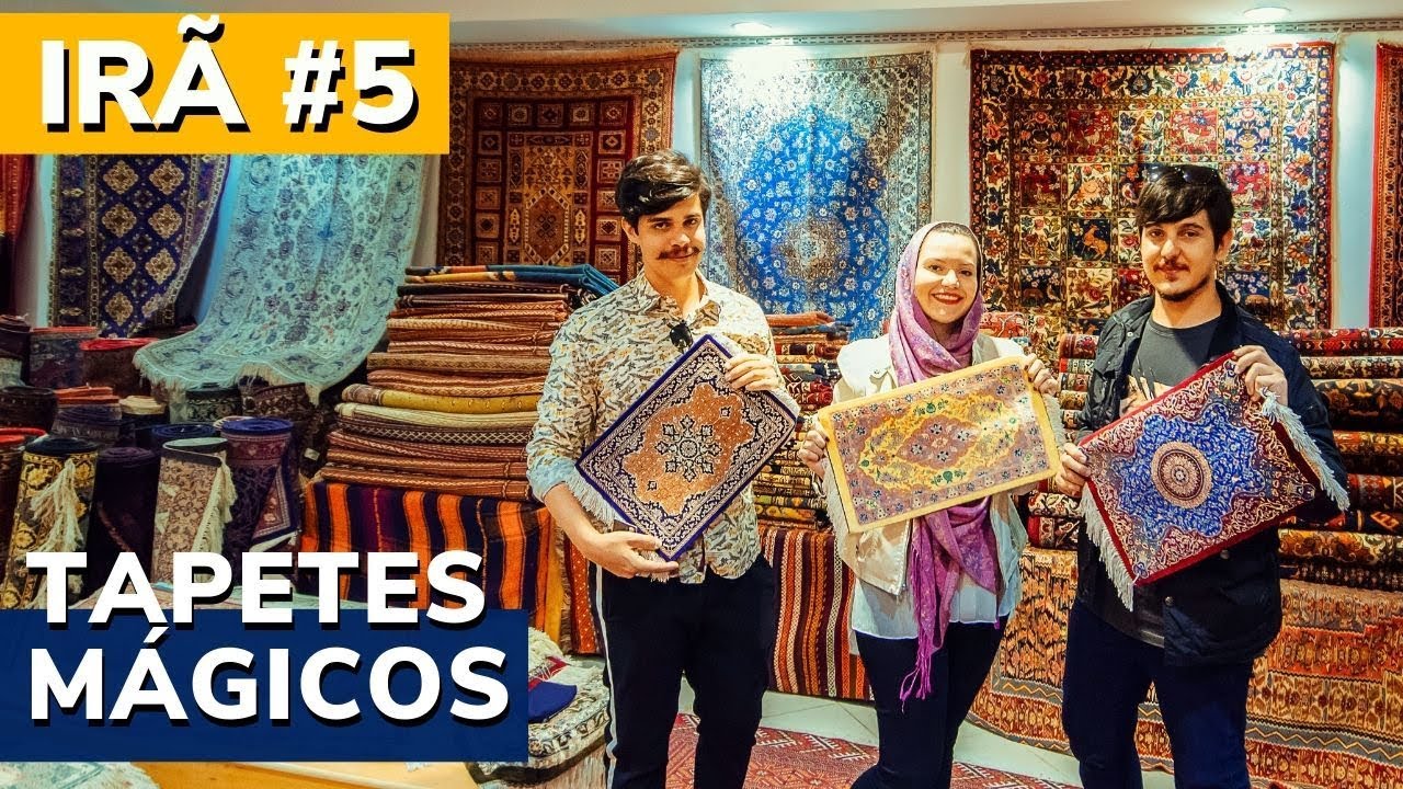 Comprando tapetes persas em Isfahan - Não é caro viajar para o Irã