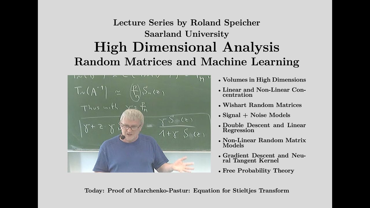 RM+ML: 13. Proof of Marchenko-Pastur: Equation for Stieltjes Transform