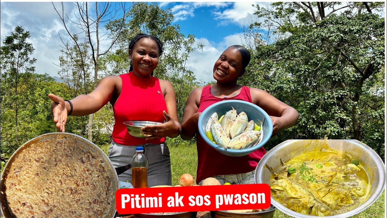 Vin gade koman nou  prepare  yon bon pitimi ak s&ograve;s  pwason#haitianfood#cooking 