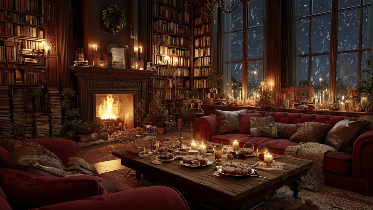 Soft Piano Breathing Calmly Through Winter Firelight ❄️ A Still Space for Focus