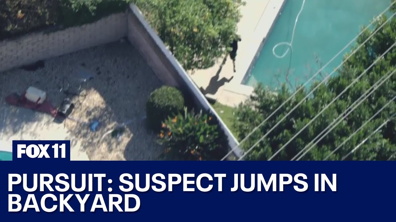 Pursuit suspect jumps into resident's backyard to evade police