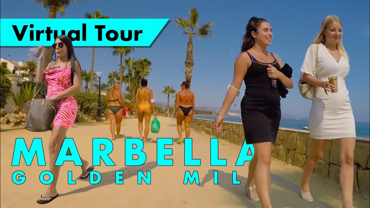Marbella beachfront tour - Summer 2021 - The golden mile, Puerto Ban&uacute;s to Marbella virtual tour