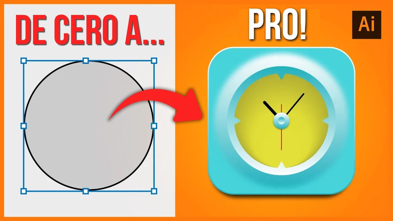 De un círculo a un reloj PRO en Illustrator en 30 minutos