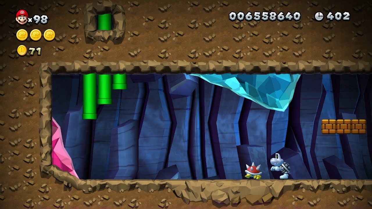 Sandy Crystal Caverns - NSMBU Custom Level