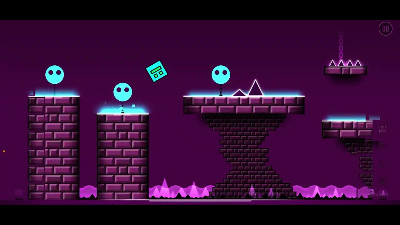 الجزء الأول من geometry dash بس النسخه melt down