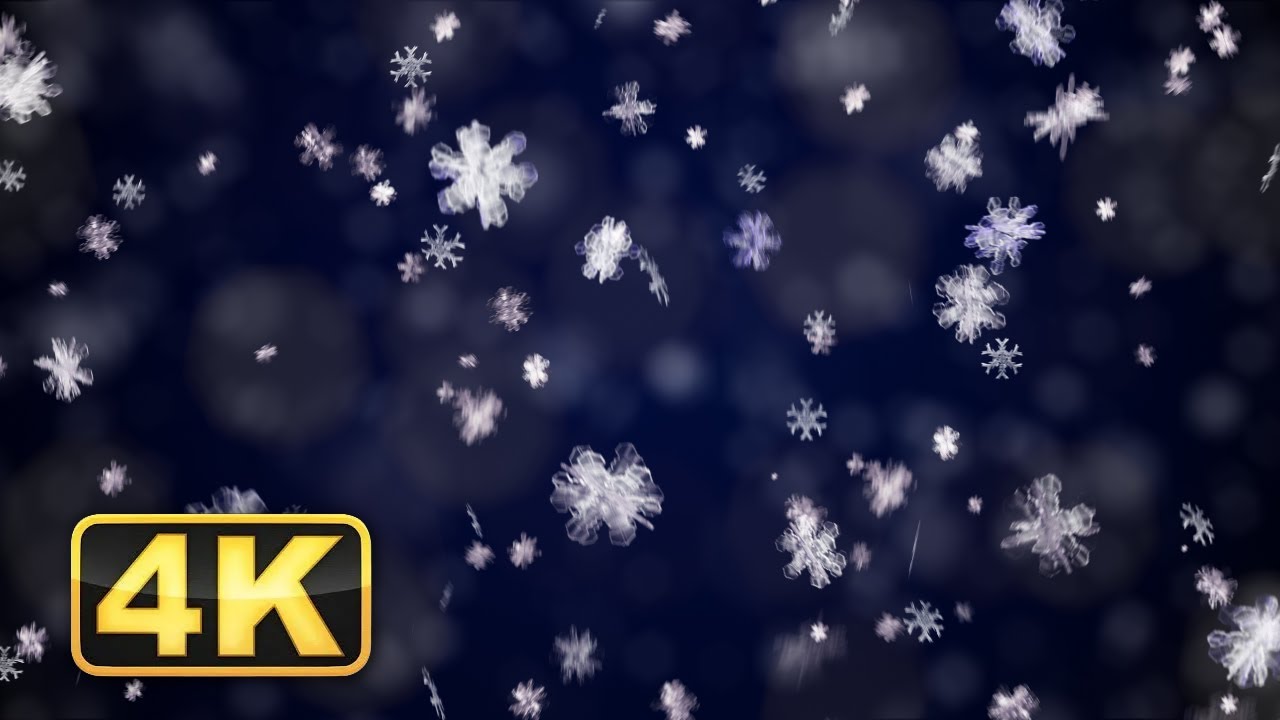 4K Calming Snowing for Meditation. Winter Screensaver for Relaxing.
