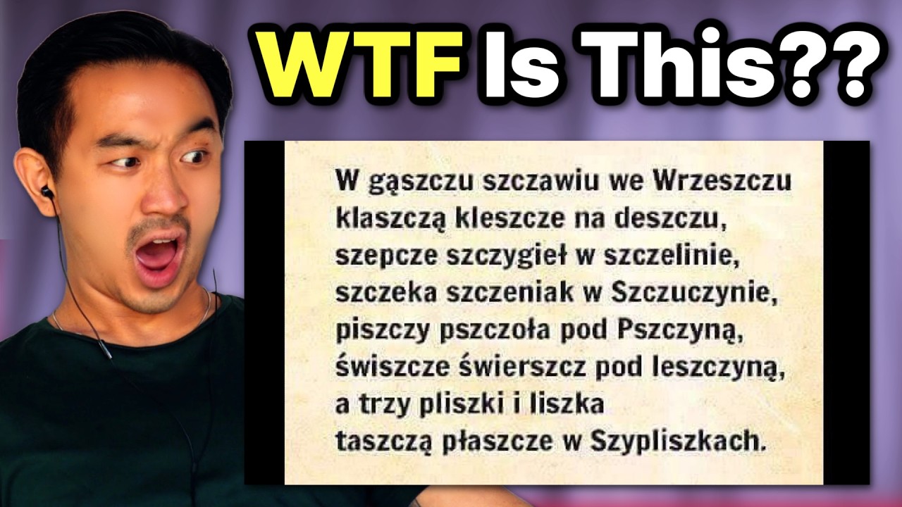 American Tries Saying The HARDEST Polish Tongue Twisters