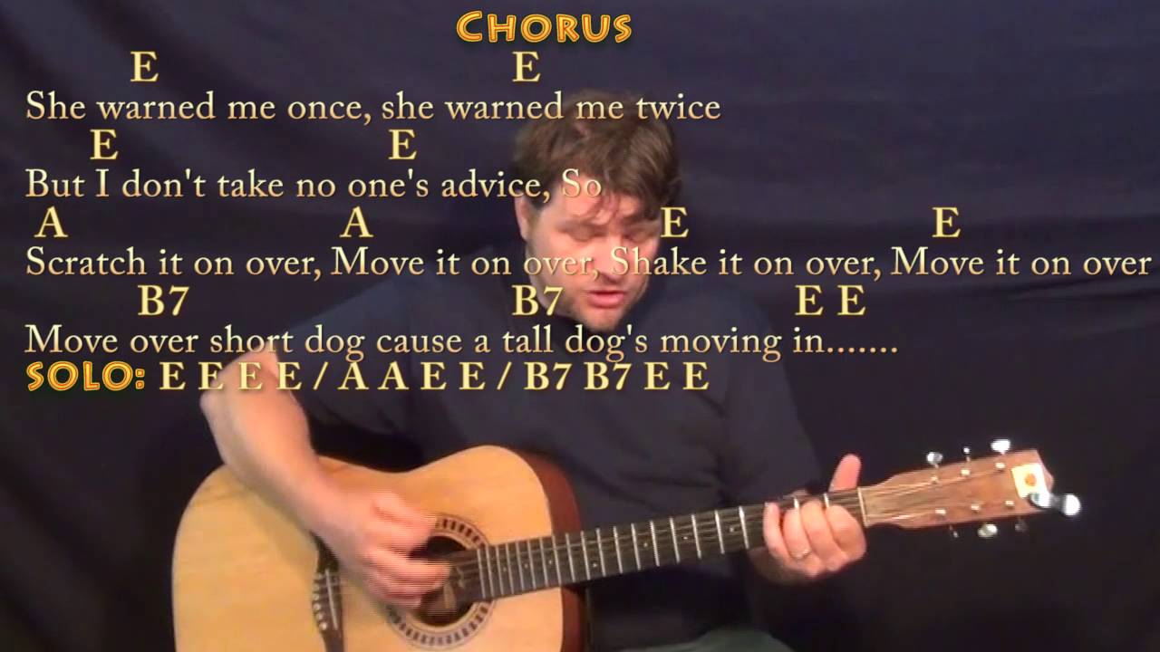 Move It On Over (Hank Williams) Country Guitar Cover Lesson with Chords/Lyrics - E A B7