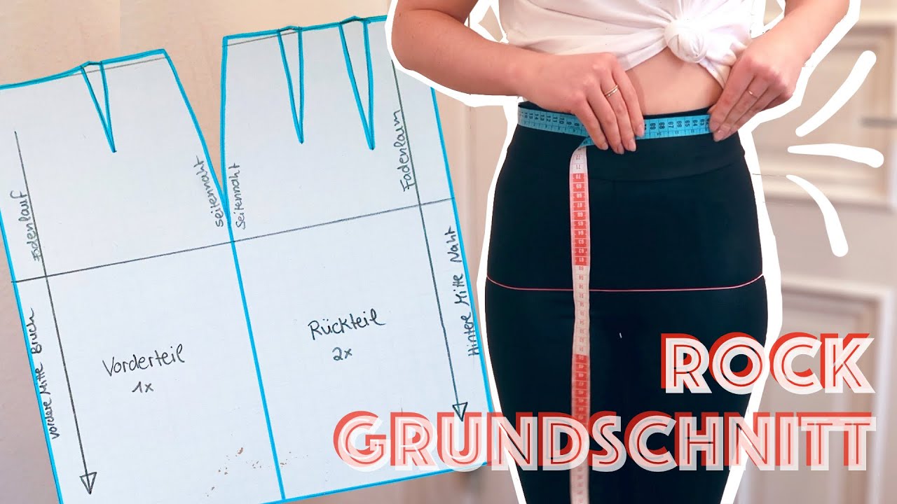 Einfache Anleitung: Grundschnitt Rock zeichnen