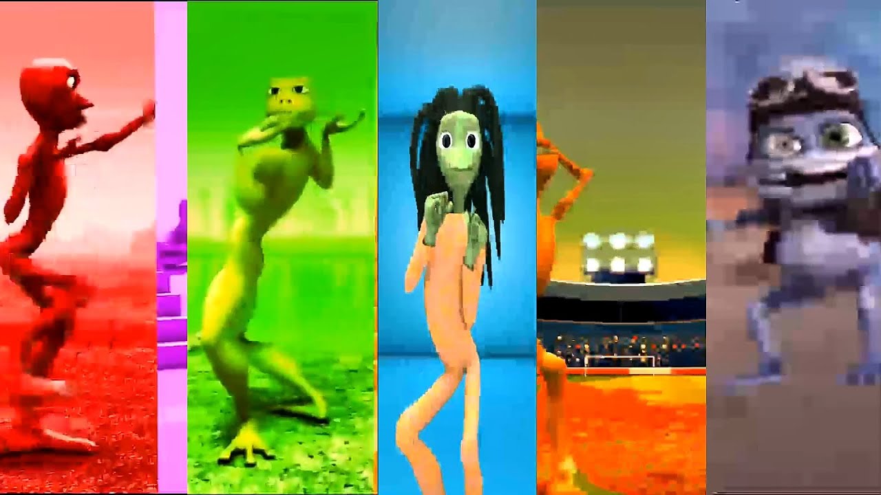 DAME TU COSITA vs Patila vs Ievan Polka vs El Taigervs Crazy Frog Alien Green Dance Challenge