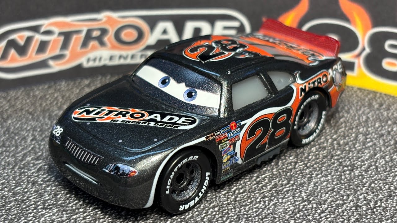 Обзор литой фигурки Алана «Эйкена» Акслера (Nitroade #28) от Mattel Disney•Pixar Cars