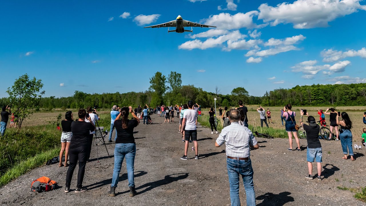 World&rsquo;s Largest Airplane&mdash;the Antonov AN-225&ndash;lands at Mirabel, Quebec, on June 4, 2020.
