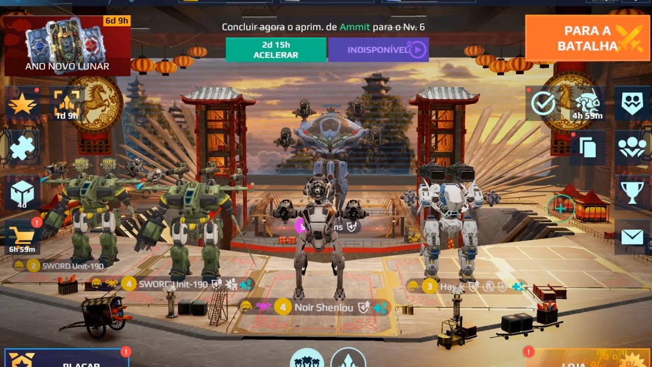 Gameplay de war robots .com o minos foi top