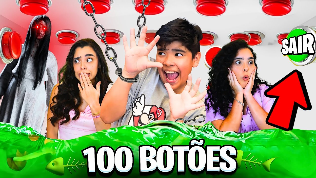 100 BOTÕES MISTERIOSOS mas apenas 1 PODE ME SALVAR... - (Button Prison)