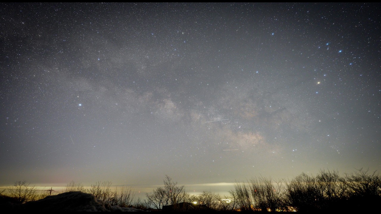 那須の星空｜天の川と夜明けのグラデーション