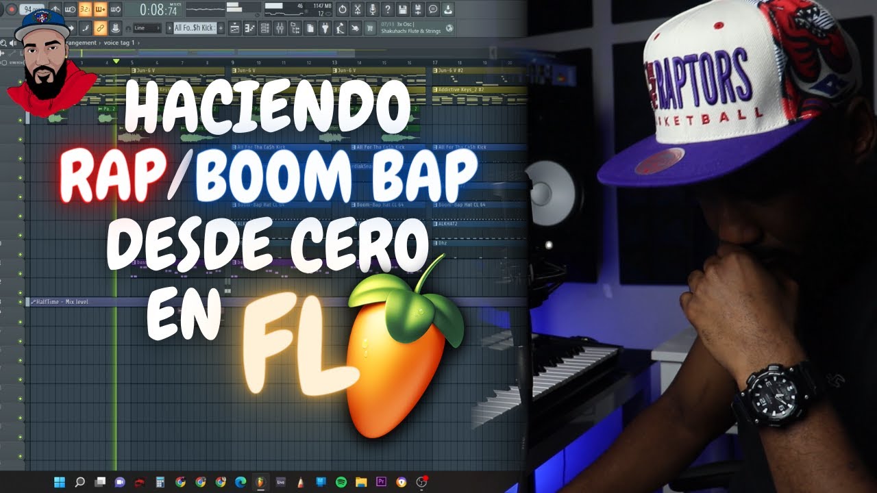 HACIENDO UN RAP/BOOM BAP DESDE CERO EN FL STUDIO 20, TUTORIAL DE RAP DETALLADO BEAT DE RAP