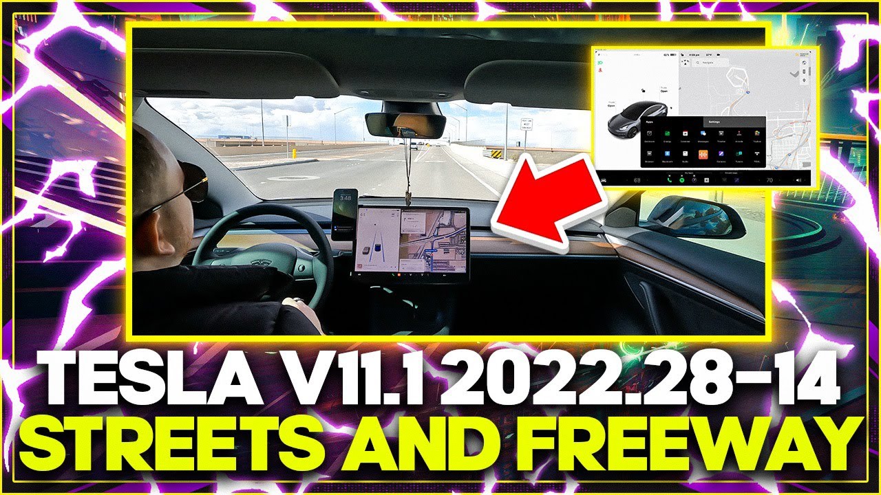 TESLA V11.1 2023.2.100 Enhanced Auto Pilot + FSD on Streets and Freeway