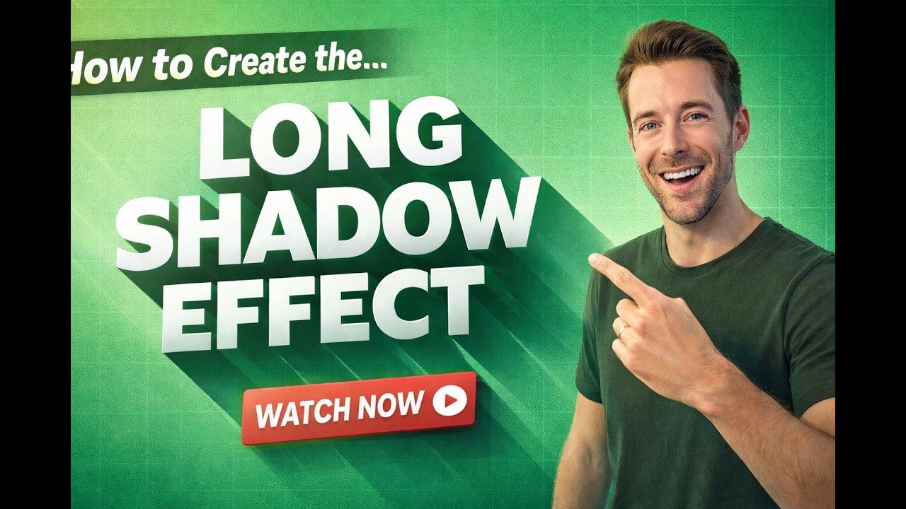 How To Make Long Shadow Effect In Photoshop | PhotoshopTutorial