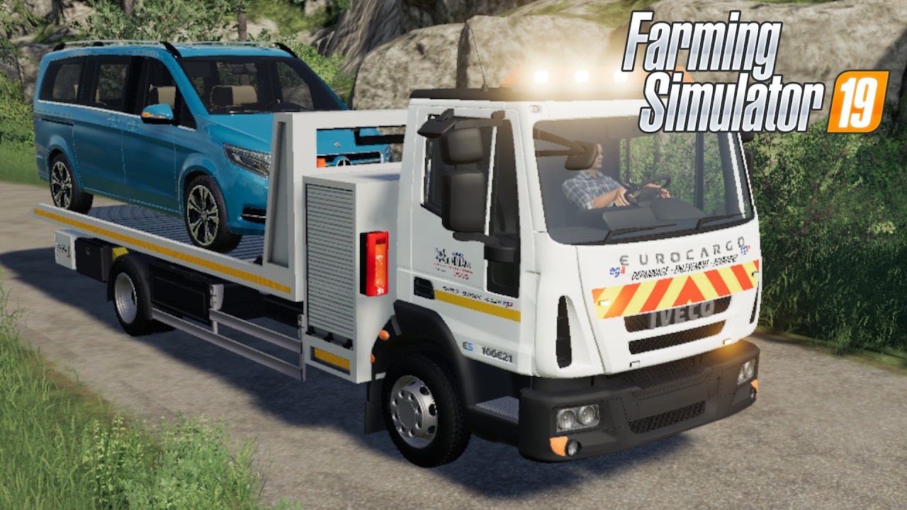 FS19 - Iveco Eurocargo - TOW TRUCK - NEW TRUCK MOD for Farming Simulator 2019 GAMEPLAY