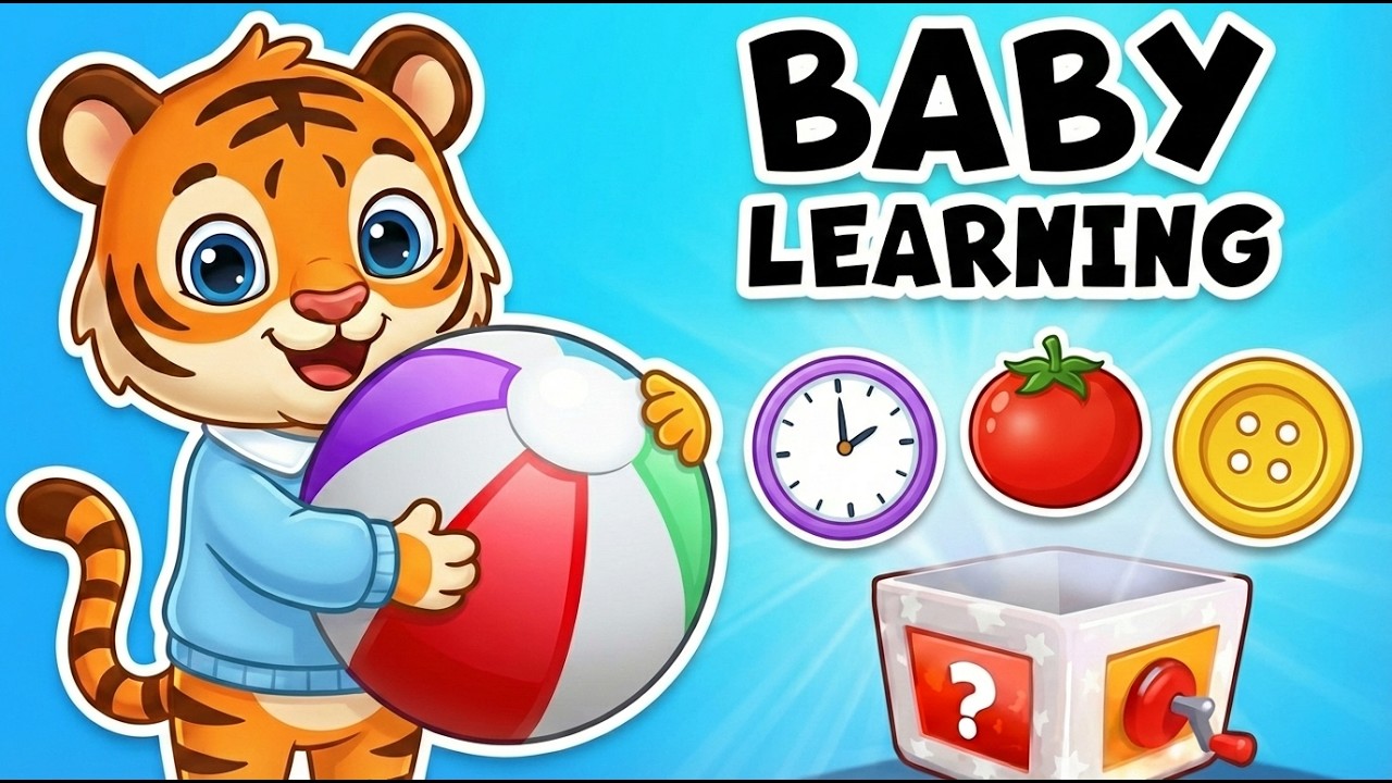 Baby Learning First Words | Round Things | Learn to Talk For Babies