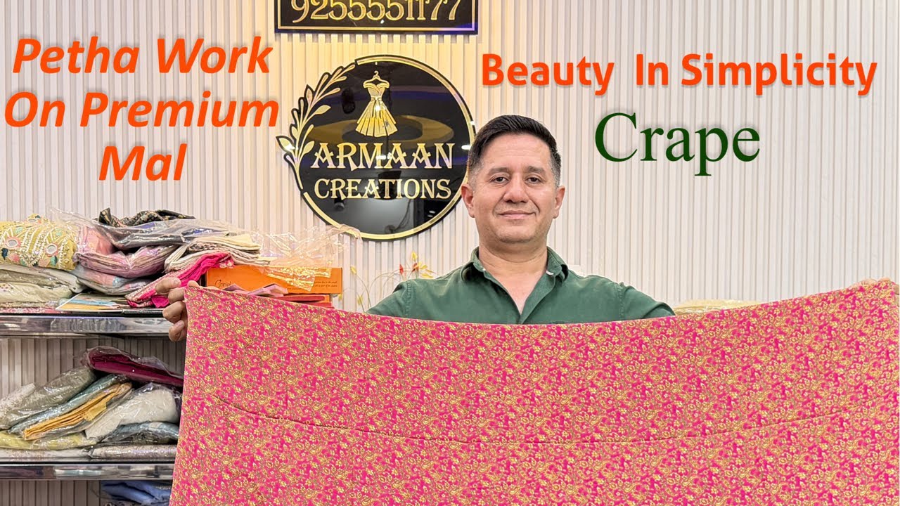 💫 Pure, Soft & Stunning 💫 Crape & Mal Cotton with Artistic Petha Work – Armaan Creations 