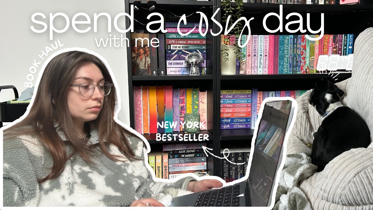 spend a cosy day with me 📖☁️✨ book shopping + haul