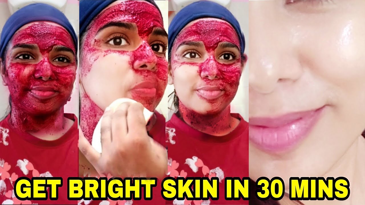 1 Day Skin Brightening Challenge | How to get Flawless glowing skin | Beetroot for Skin whitening?