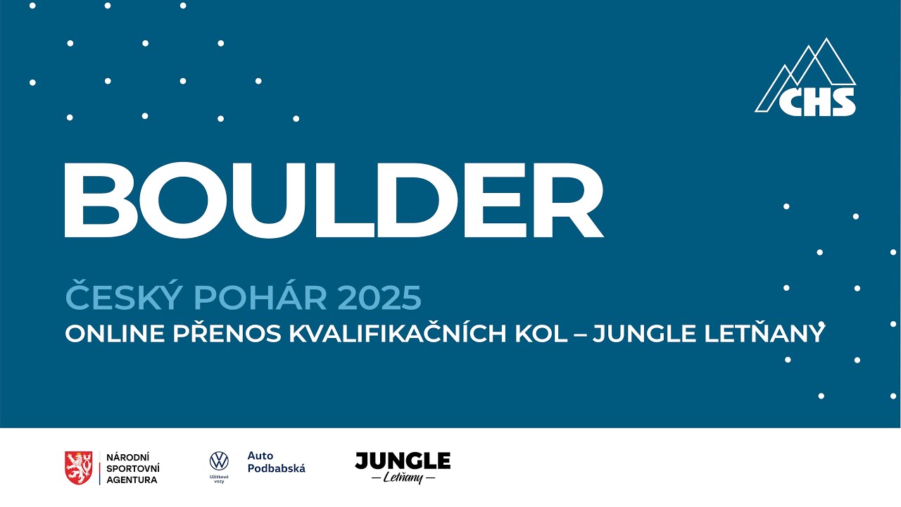 BOULDER Český pohár 2025, 1. kolo - (Kvalifikace muži)