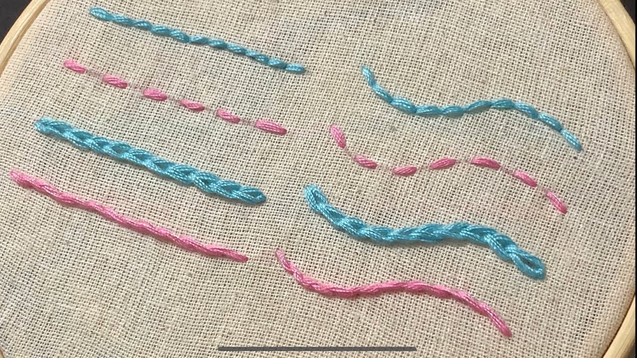 Basic Hand Embroidery Stitches Tutorial , Tutorial for Beginners , Basic Embroidery Stitches part -1