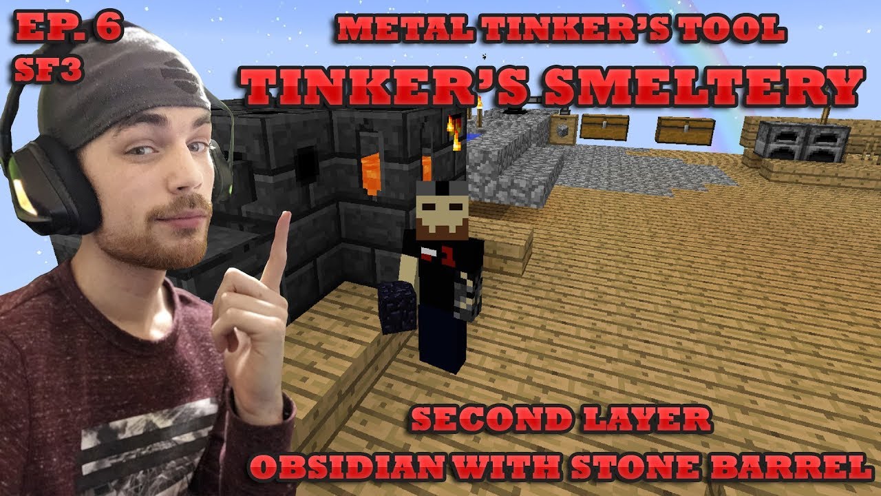 FTB Skyfactory Tinker's Smeltery, Tools, and obsidian