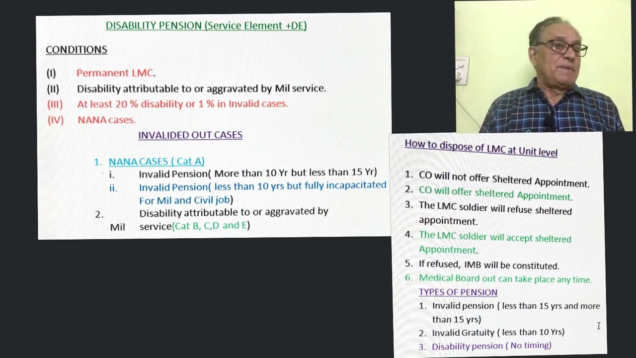 CONDITIONS TO GET DISABILITY PENSION AND INVALID PENSION.