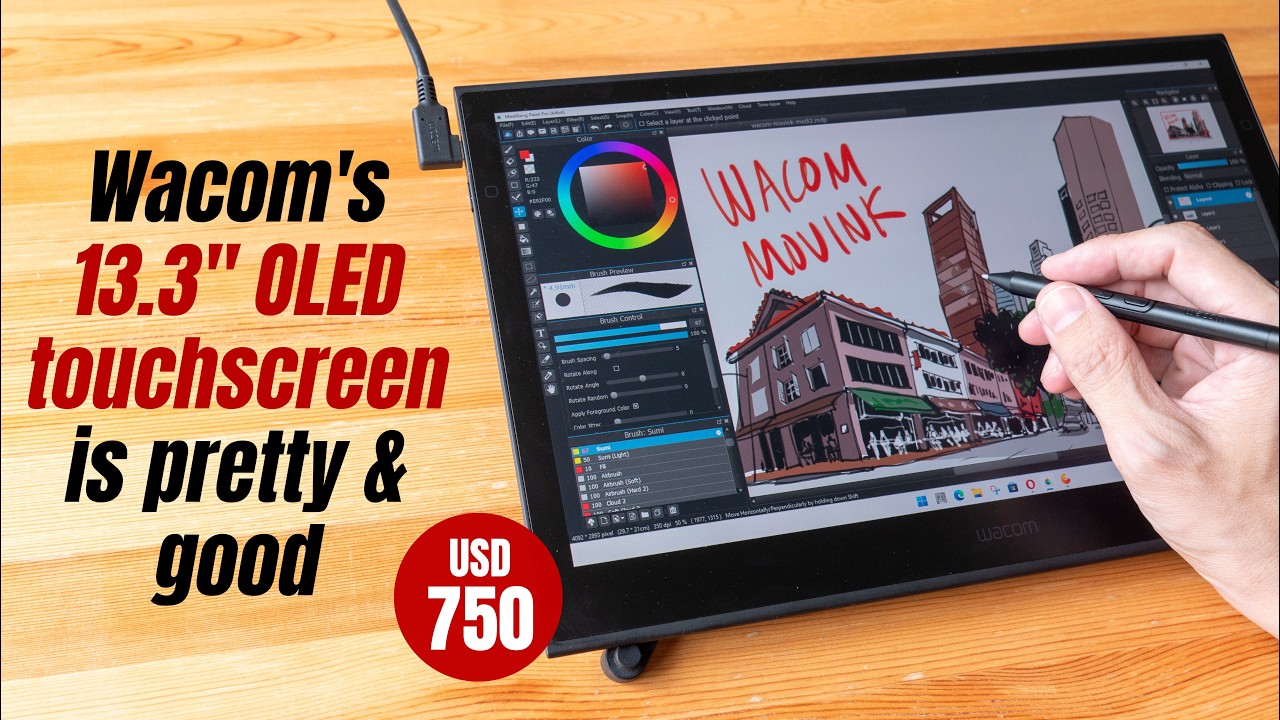 13,3-дюймовый OLED-дисплей Wacom Movink ПОЛНЫЙ ОБЗОР