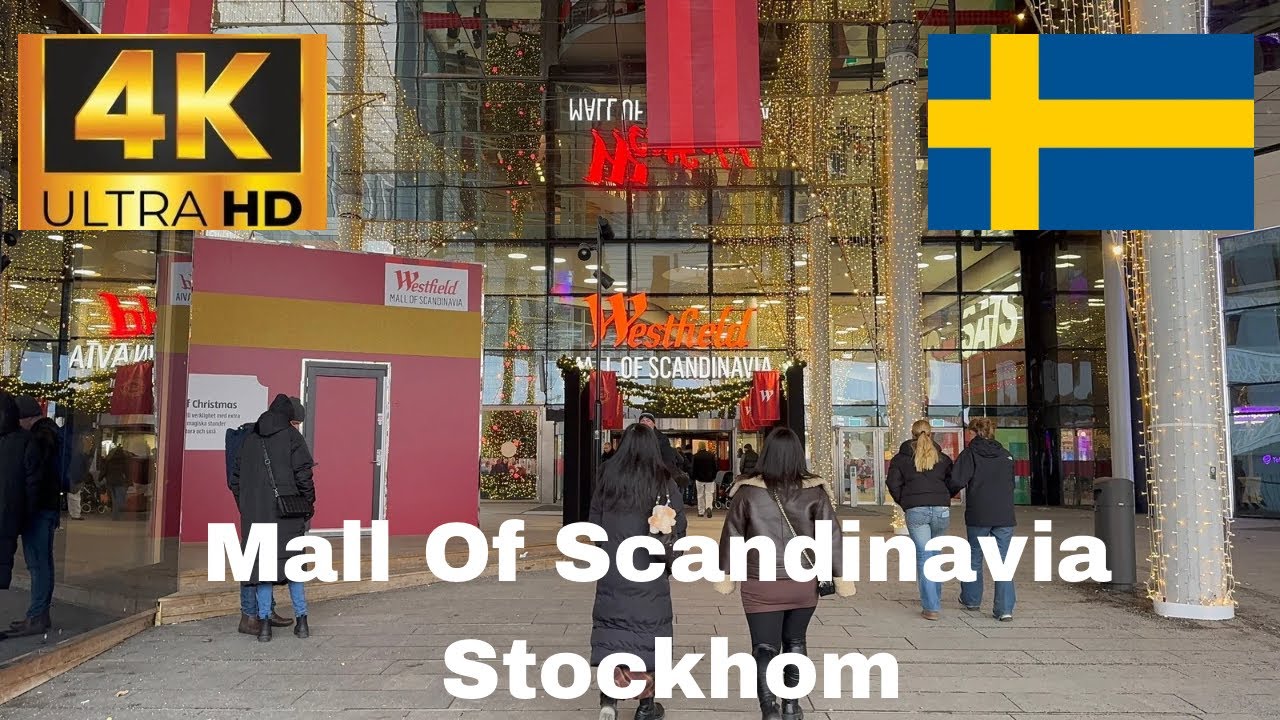 Inside the Mall of Scandinavia | Christmas Walking Tour in 4K, December 2024