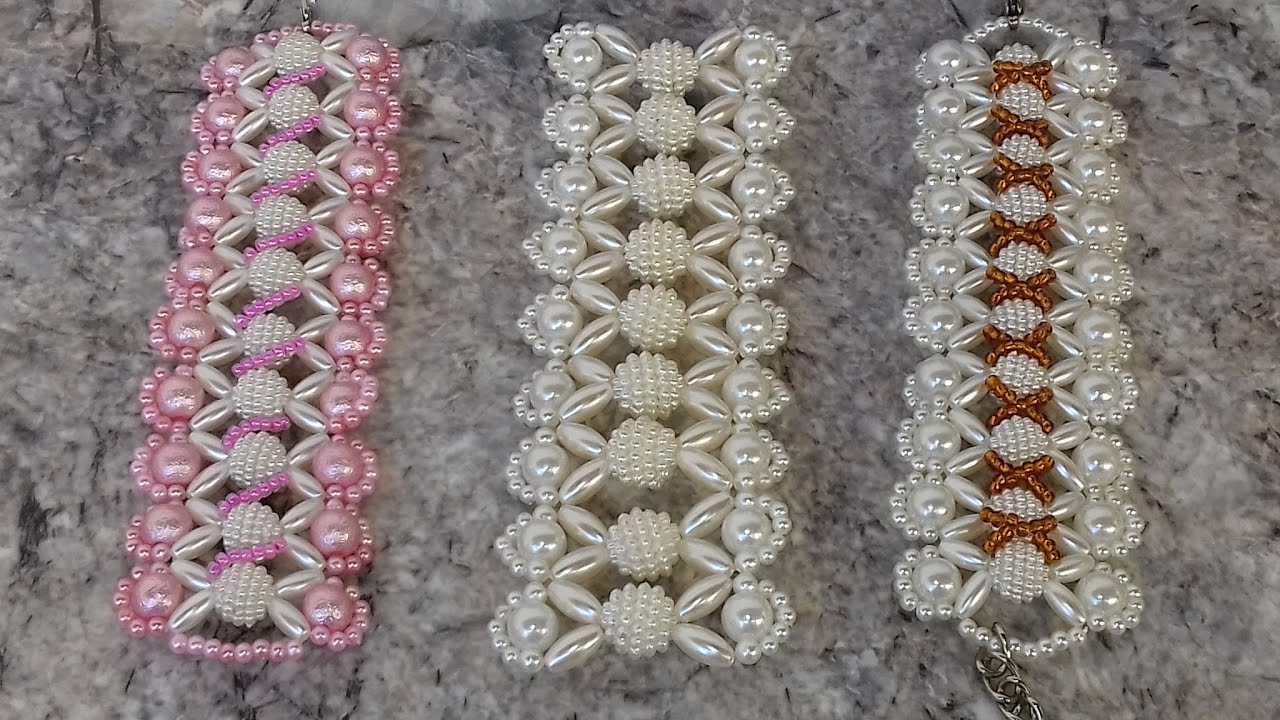 Como fazer: 3x1 - pulseira de perola e arrozinho - Adriana Valério