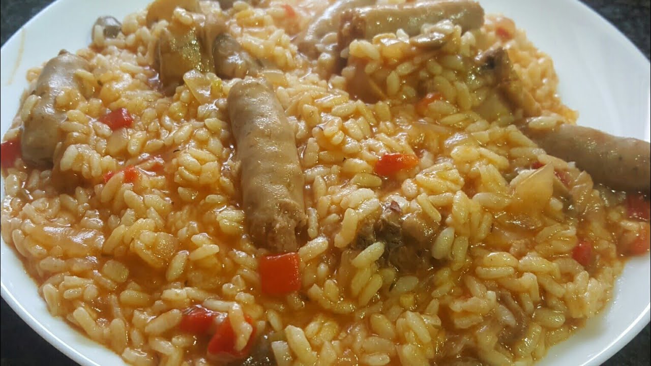 Arroz con conejo y salchichas en olla GM G ,receta programada