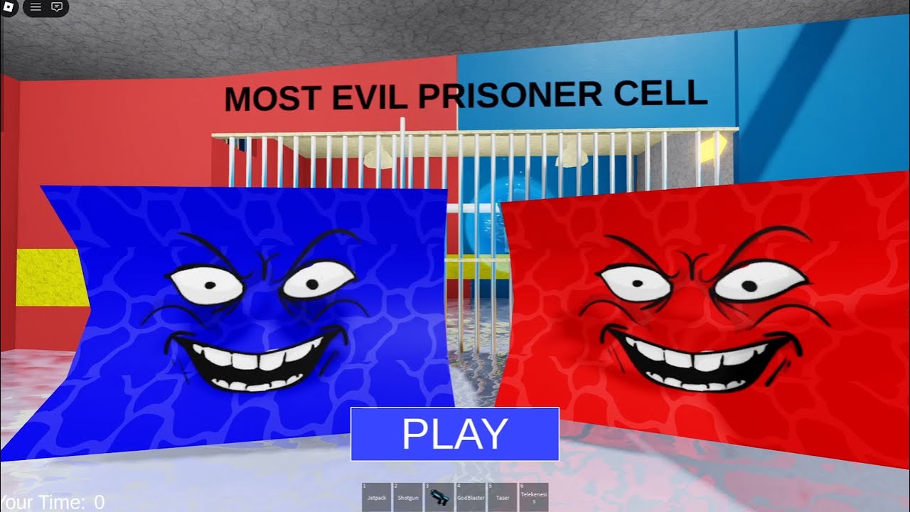 NEW! RED VS BLUE   🌊 TSUNAMI'S PRISON RUN! Obby.mp4